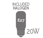 HALOGENE2720W type bulb included.
