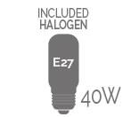 HALOGENE2740W type bulb included.