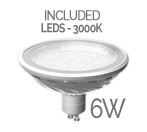 LEDS6W type bulb included.